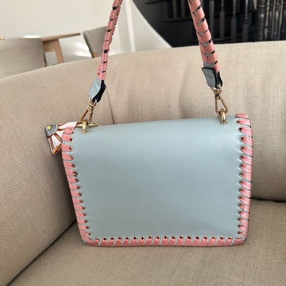 Browns Baby Blue & Pink Leather should Bag - Picture 3 of 8